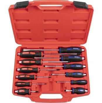 Šroubovák Profi sada úderových šroubováků, ploché a křížové, 12 kusů