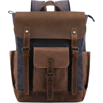 batoh na notebook Městský batoh Grie šedý a hnědý 20l