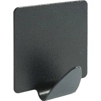 Věšák BA-DE Háček čtverec 2 ks, samolepící, černý