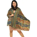 Himalife Maxi šátek Paisley - oranžová s modrou