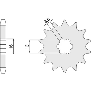 Řetězová sada pro motocykl CHT řetězové kolo přední 428 14 (428-14) (řetěz428) SUZUKI POLINI (CHT řetězové kolo přední 428 14 (428-14) (řetěz428) SUZUKI POLINI)