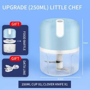 Bezdrátový multifunkční sekáček zeleniny Barva: modrá