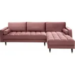Sedací souprava COZY VELVET II 260 CM tmavě růžová samet