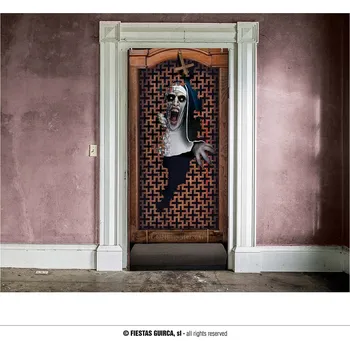 Karnevalový doplněk Guirca Fiestas Španělsko Dveřní dekorace - jeptiška