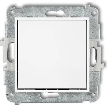 Elektrická zásuvka KARLIK Vypínače mechanické jednoduché ř.1 Barva: Matná bílá