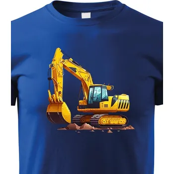 Chlapecké tričko Dětské triko Bagr 2, Barva Modrá, Velikost 146 cm/10 roků, Canvas Dětské tričko Bezvatriko.cz 1824