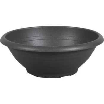 Květináč Žardinka CAMPANA plastová, antracit Rozměr: d45x17cm