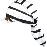 bílý pruhovaný pirátský šátek