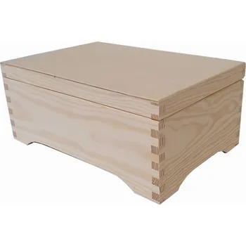 Úložný box Dřevěný box, borovice, 30 x 20 x 13 cm