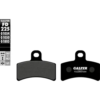 Brzdová destička GALFER brzdové destičky KH291 polokovové GAS GAS (GALFER brzdové destičky KH291 polokovové GAS GAS)