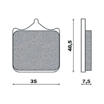 Brzdová destička BRENTA brzdové destičky KH322/4 sintrované barva zlatá (FT 4107) (BRENTA brzdové destičky KH322/4 sintrované barva zlatá (FT 4107))