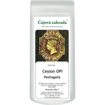 Čaj Čajová zahrada Ceylon OPI Pettiagalla - černý čaj Varianta: černý čaj 90g