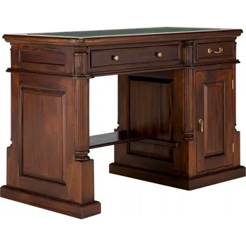 Psací stůl Psací stůl z masivu 120x80 cm Oxford zelená kůže