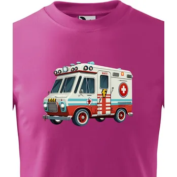 Chlapecké oblečení Dětské triko Sanitka, Barva Purpurová, Velikost 110 cm/4 roky, Canvas Dětské tričko Bezvatriko.cz 1831