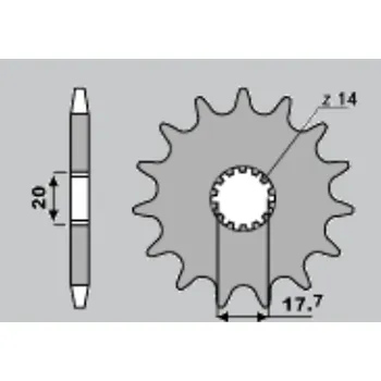 Řetězová sada pro motocykl CHT řetězové kolo přední 440 13 YAMAHA YZ 125 87-04 (564-13) (JTF564.13) (CHT řetězové kolo přední 440 13 YAMAHA YZ 125 87-04 (564-13) (JTF564.13))