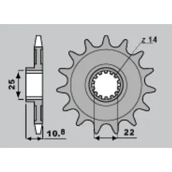 Řetězová sada pro motocykl CHT řetězové kolo přední 2145 16 APRILIA RXV/SXV 450 550 06-12 (4071-16) (JTF707.16) (CHT řetězové kolo přední 2145 16 APRILIA RXV/SXV 450 550 06-12 (4071-16) (JTF707.16))