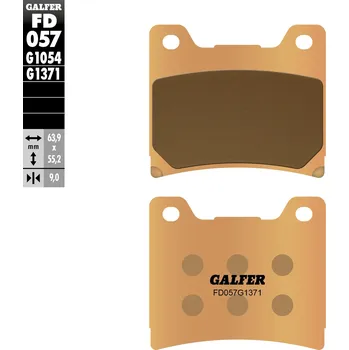 Brzdová destička GALFER brzdové destičky KH088 sintrované barva zlatá STREET (GALFER brzdové destičky KH088 sintrované barva zlatá STREET)
