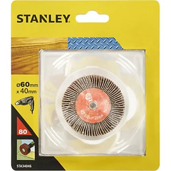 Brusný kotouč STANLEY STA34046 Lamelové brusné tělísko do vrtačky D60x40mm S6mm P80