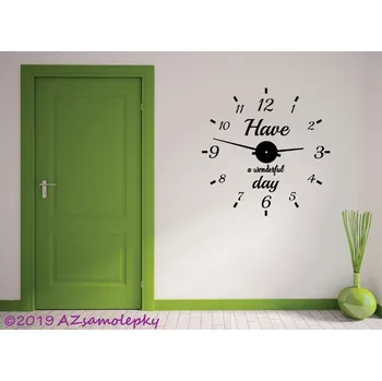 Hodiny Samolepicí hodiny na zeď IV. - kolekce L - zlatý hodinový strojek