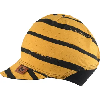 Kšiltovka hořčicová pruhovaná bavlněná kšiltovka