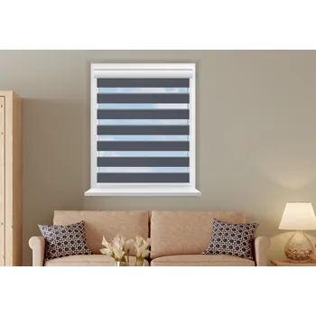 Roleta Rolux Vnitřní látková roleta den a noc Černá antracit (BH3406), 400 mm, 600 mm