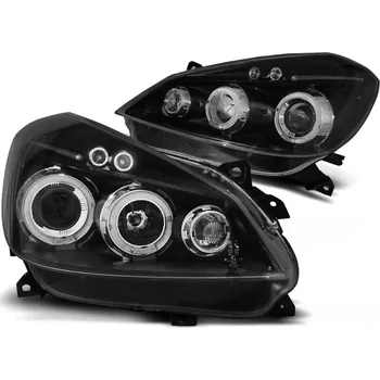 Přední světlomet Tuning Tec Přední světla RENAULT CLIO 3 05-09 černé ANGEL EYES
