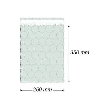 Obalový materiál Bublinkový sáček 250 x 350 + 50 mm, klopa s lepicí páskou