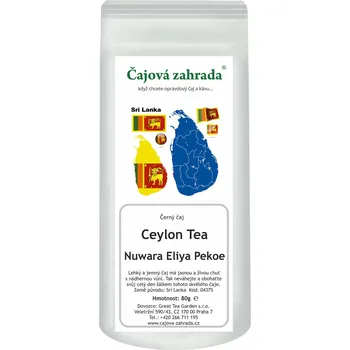 Čaj Čajová zahrada Ceylon Nuwara Eliya Pekoe 80g - černý čaj