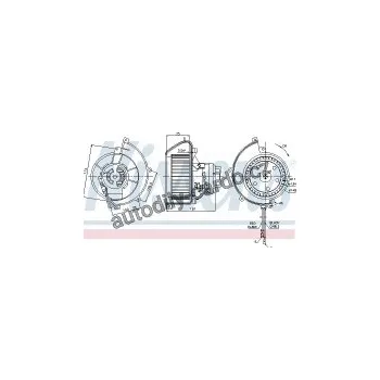 Chladič motoru Vnitřní ventilátor NISSENS 87082