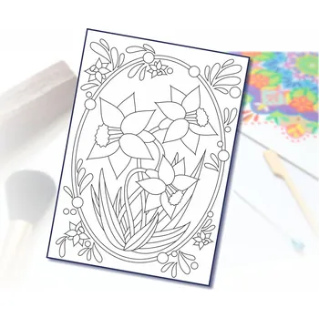 Radost v písku Šablona na pískování květina narcis Varianta: A3 (297 x 420 mm)