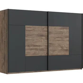 Šatní skříň Tempo Kondela Věšáková skříň, dub ribeck/grafit tmavý, ARMENY 8XX3AT02