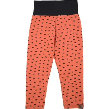 Dívčí legíny cihlové bavlněné legíny