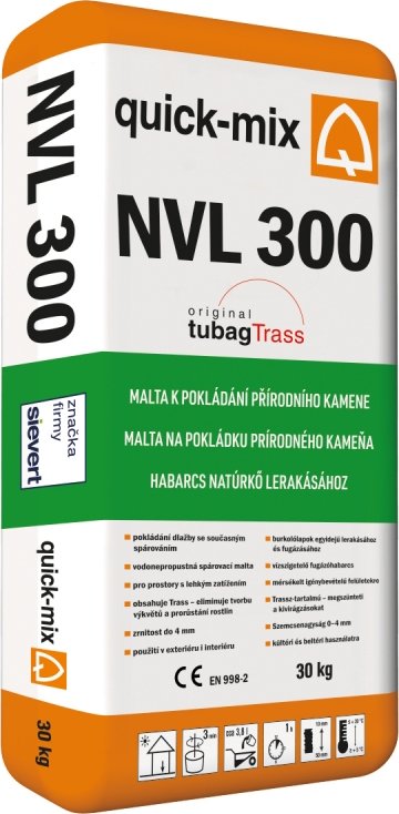 NVL-300 malta pro pokládku kamene, 30kg Odstín: šedá