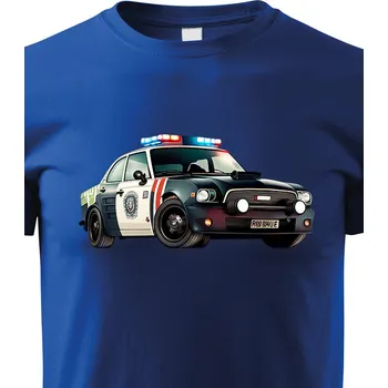 Chlapecké tričko Dětské triko Policejní auto, Barva Modrá, Velikost 158 cm/12 roků, Canvas Dětské tričko Bezvatriko.cz 1830