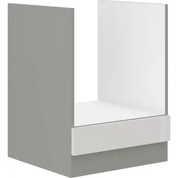 Kuchyňská skříňka Nábytek PEGAS s.r.o. Kuchyňská skříňka na sporák BOLZANO 60 D GAZ BB, Bílý lesk/Šedá