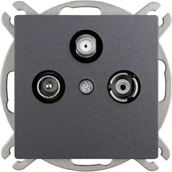 Stavebniny Timex Zásuvka TV+R+SAT koncová OPUS premium grafit