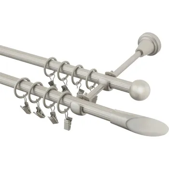 Garnýž Garnýž kovová 170 cm rýhovaná dvouřadá - dvojitá 16 Piza chrom mat