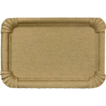 Jednorázové nádobí Tácek č. 3c KRAFT 10 x 16 cm (250 ks), s tukovou bariérou, FSC Mix