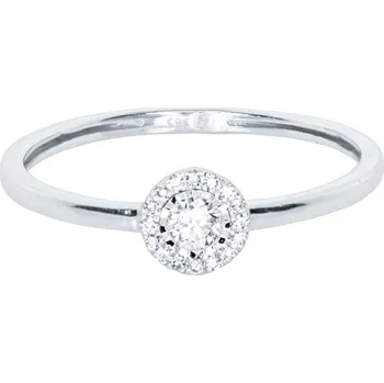 Prsten Dámský diamantový prsten z bílého zlata FR864811