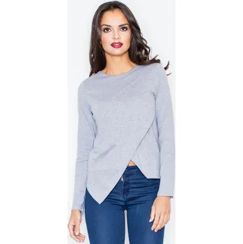 Dámská halenka Dámský tenký svetřík M210 FIGL Barva: Šedá, Velikost: S