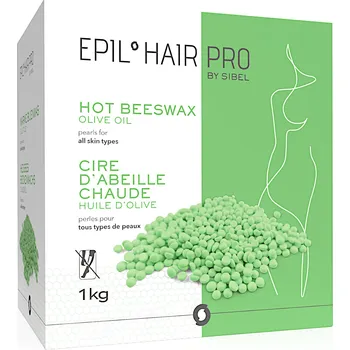 Přípravek na depilaci a epilaci Depilační vosk pro všechny typy pleti Sibel Hot Beeswax Pearls - olivový, 1000 g (7410446) + dárek zdarma