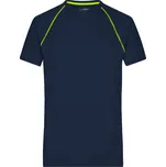 Pánské funkční tričko JN496 tmavě modrá / jasně žlutá Velikost: M