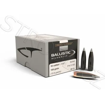 Příslušenství pro sportovní střelbu Střely Nosler Ballistic Silvertip .30 cal, dia .308, 168grs