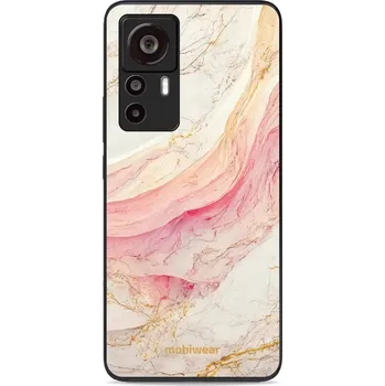 Lesklý kryt Mobiwear Glossy - Xiaomi 12T / 12T Pro - G027G - Růžový a zlatavý mramor (Prémiové lesklé pouzdro, obal, kryt Mobiwear Glossy na mobil Xiaomi 12T / 12T Pro - G027G - Růžový a zlatavý mramor, materiál Plast + TPU silikon - krytí po všech)