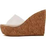 Průhledné mule na korkové podrážce GoodDayGirl Fashion Barva: Hnědá, Velikost: 34