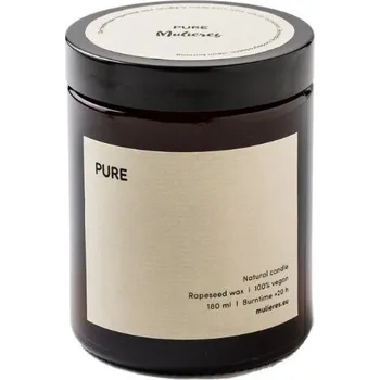 Svíčka Mulieres Vonná svíčka ve skle s hořením až 35 hodin bez vůně Mulieres - 180 ml + prodloužená záruka na vrácení zboží do 100 dnů