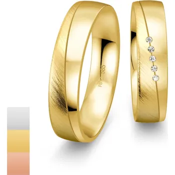 Prsten Snubní prsteny Basic Light III ze žlutého zlata s diamanty nebo zirkony 4805710-4805709