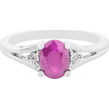 Prsten Zlatý prsten s rubínem a diamanty R4771RB