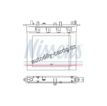 Chladič motoru Výměník tepla NISSENS 72033