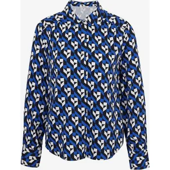 Dámská košile Černo-modrá dámská vzorovaná halenka